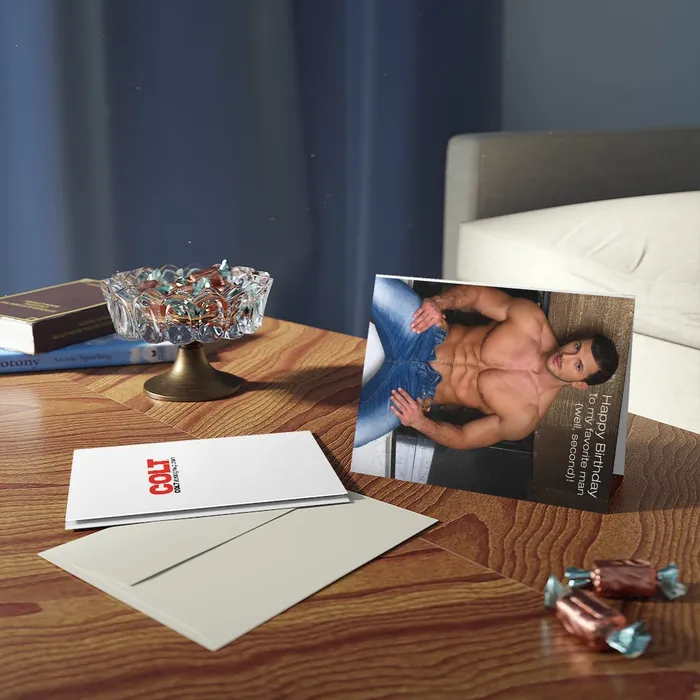 Printify Vibrators COLT Man Birthday Card Packs Buck Santiago
