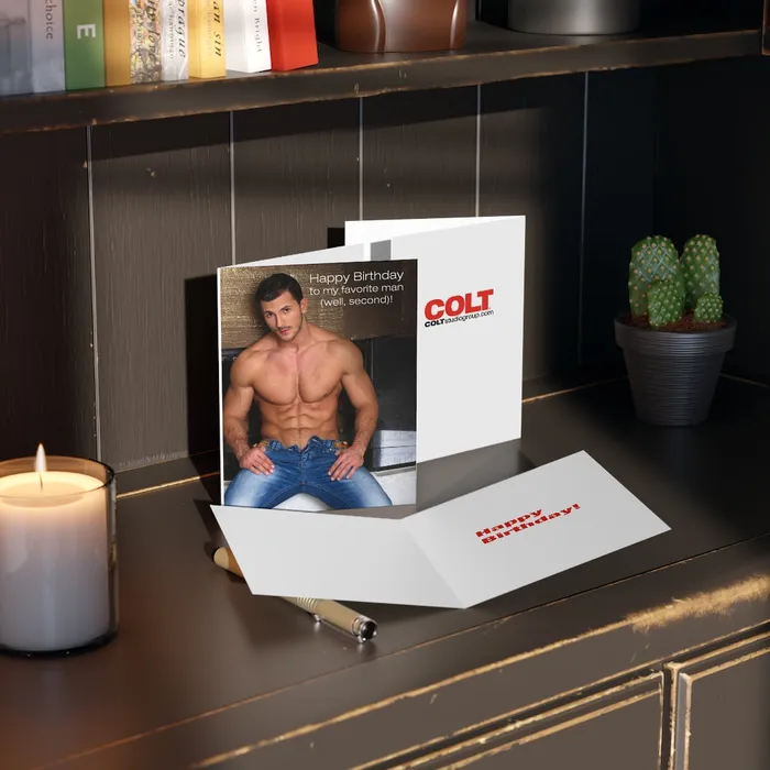 Printify Vibrators COLT Man Birthday Card Packs Buck Santiago