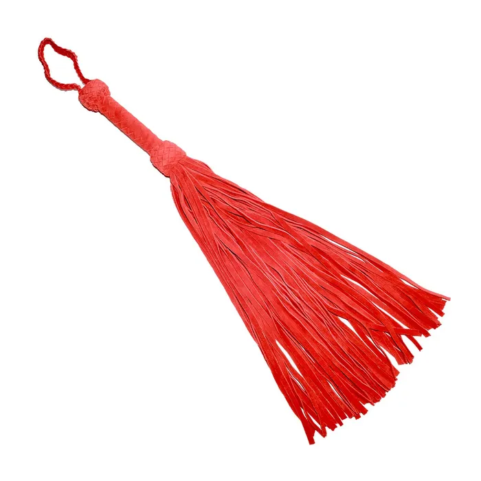 Prowler RED Restraints Prowler RED Leather Suede Flogger Red