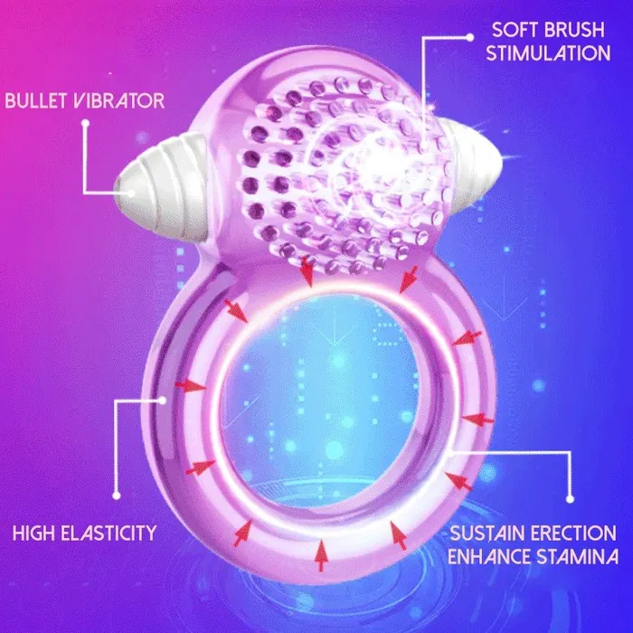 Vibrating Penis Ring FRISKY BUSINESS SG Male Sex Toys