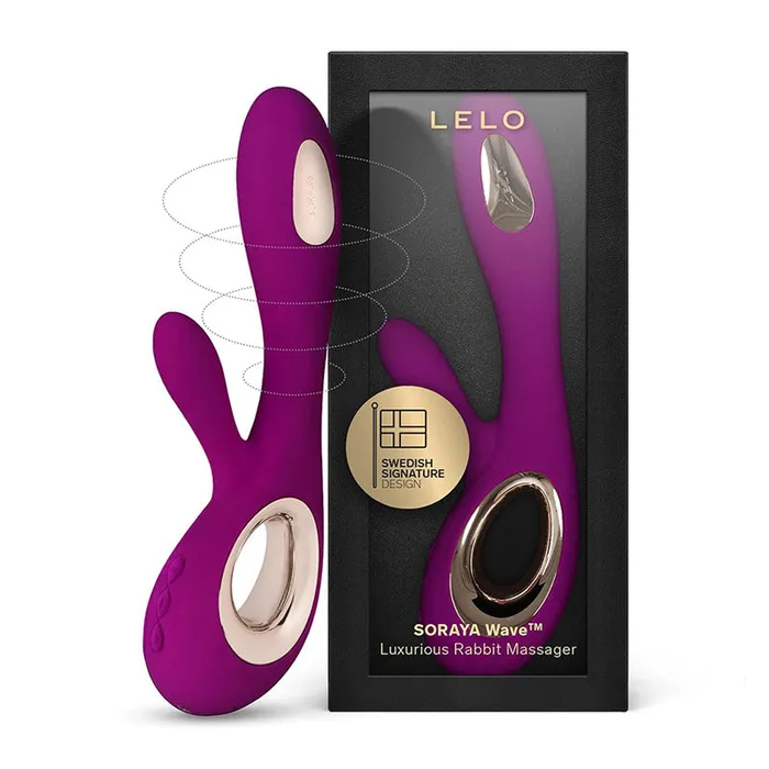 Vibrators Lelo LELO Soraya Wave Deep Rose ComeHither Tip